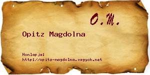 Opitz Magdolna névjegykártya