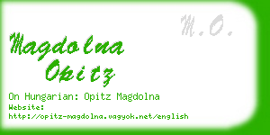 magdolna opitz business card